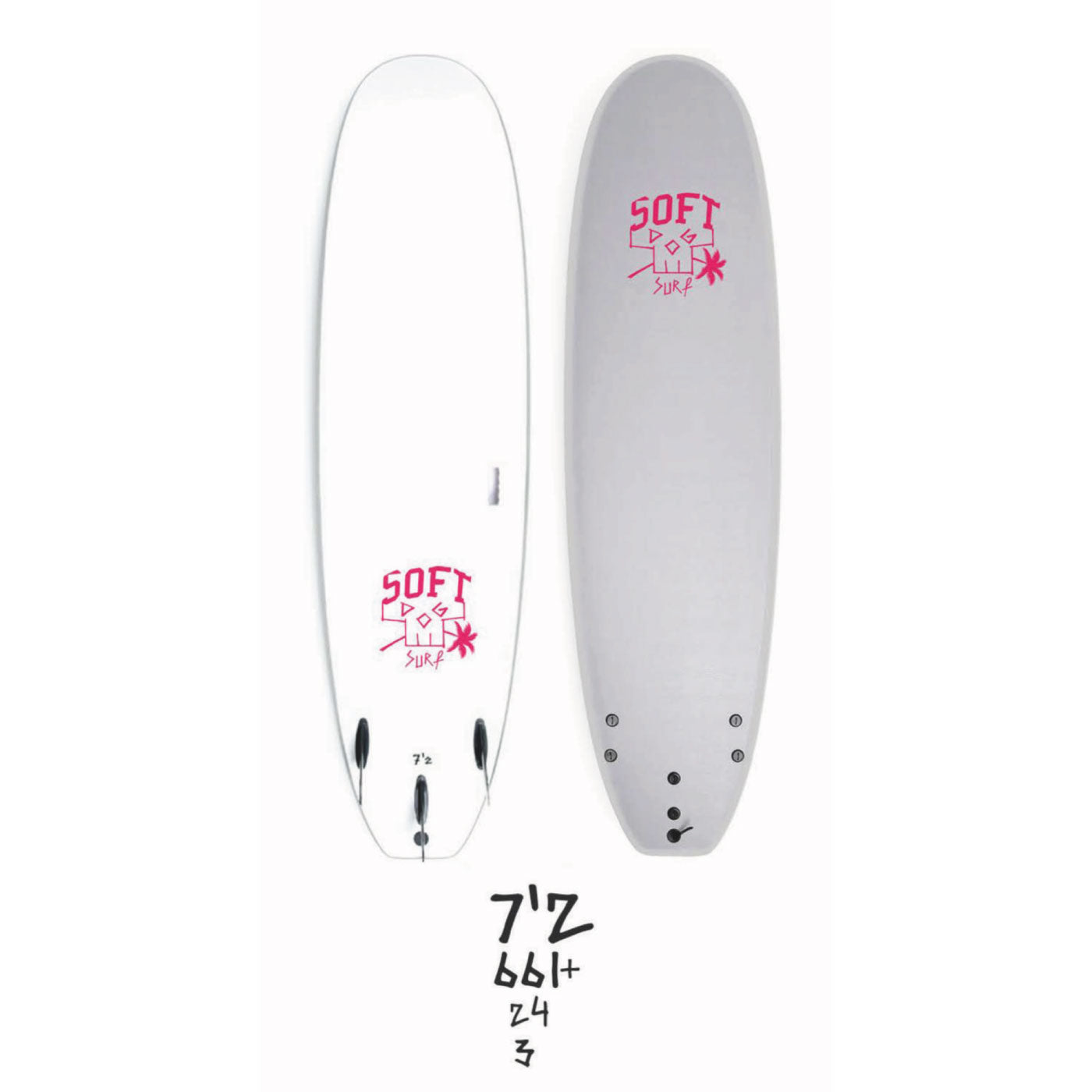 <transcy>Skooldog 7'2 | Soft Top Surfboard</transcy>