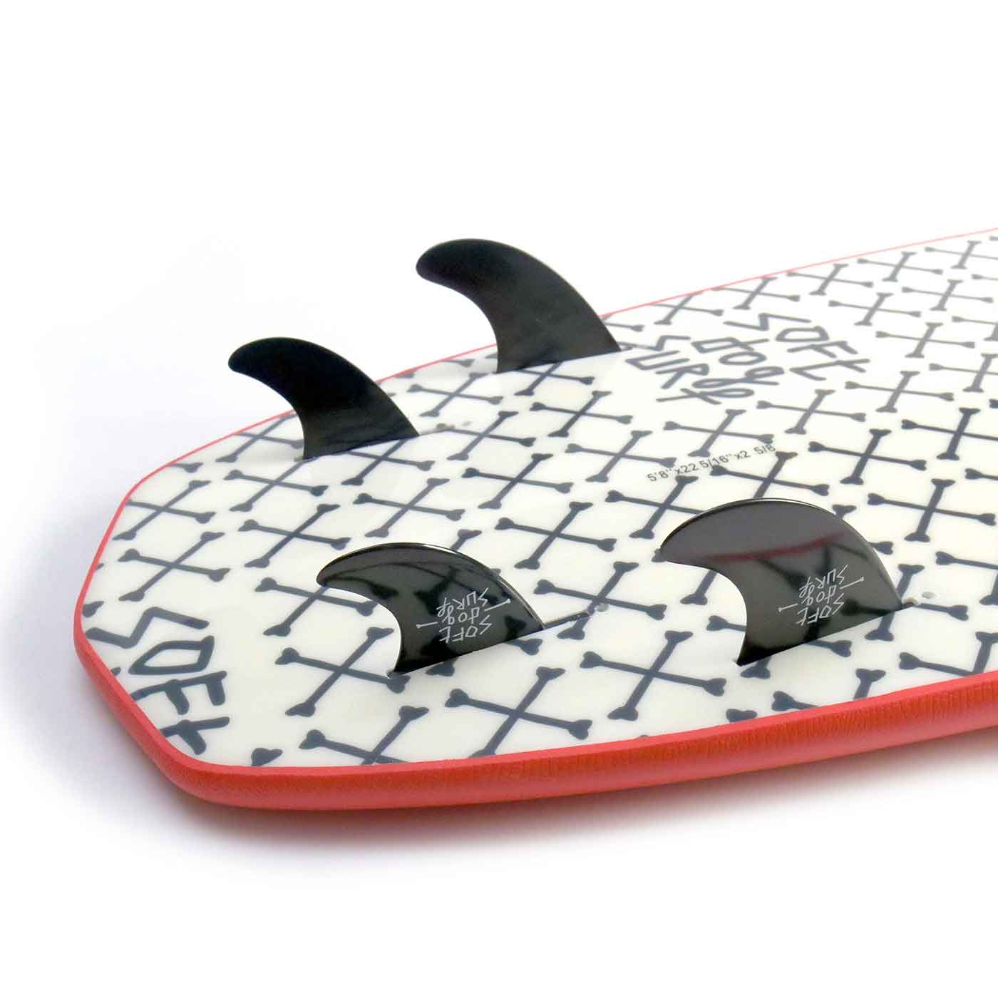 futures quad fin setup installment 5'8 greyhound soft top surfboard