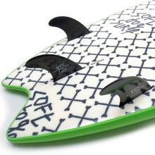 Load image into Gallery viewer, softdogsurf boxer 6&#39;6 soft top surfboard futures fins