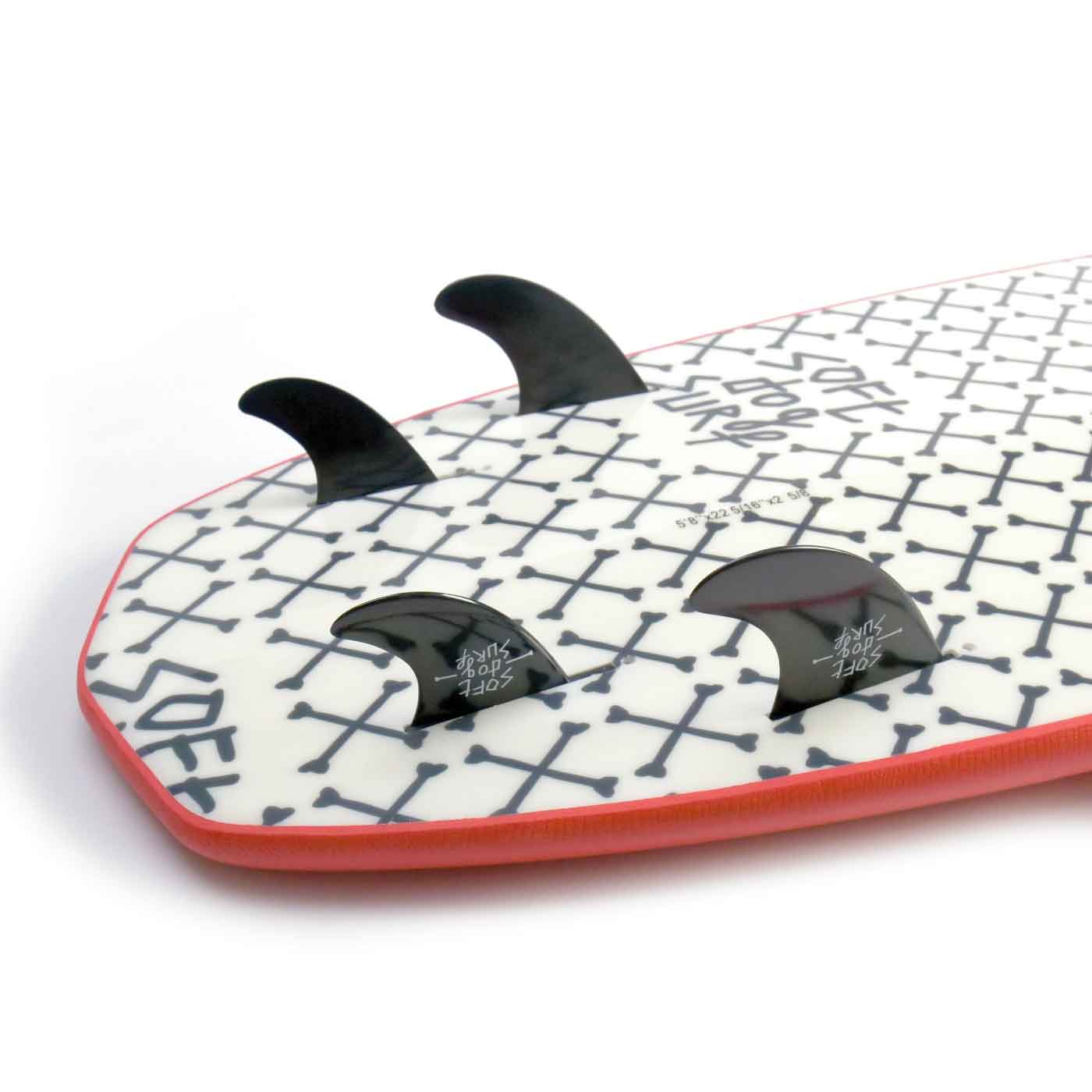5'8 greyhound soft top surfboard futures quad fins setup
