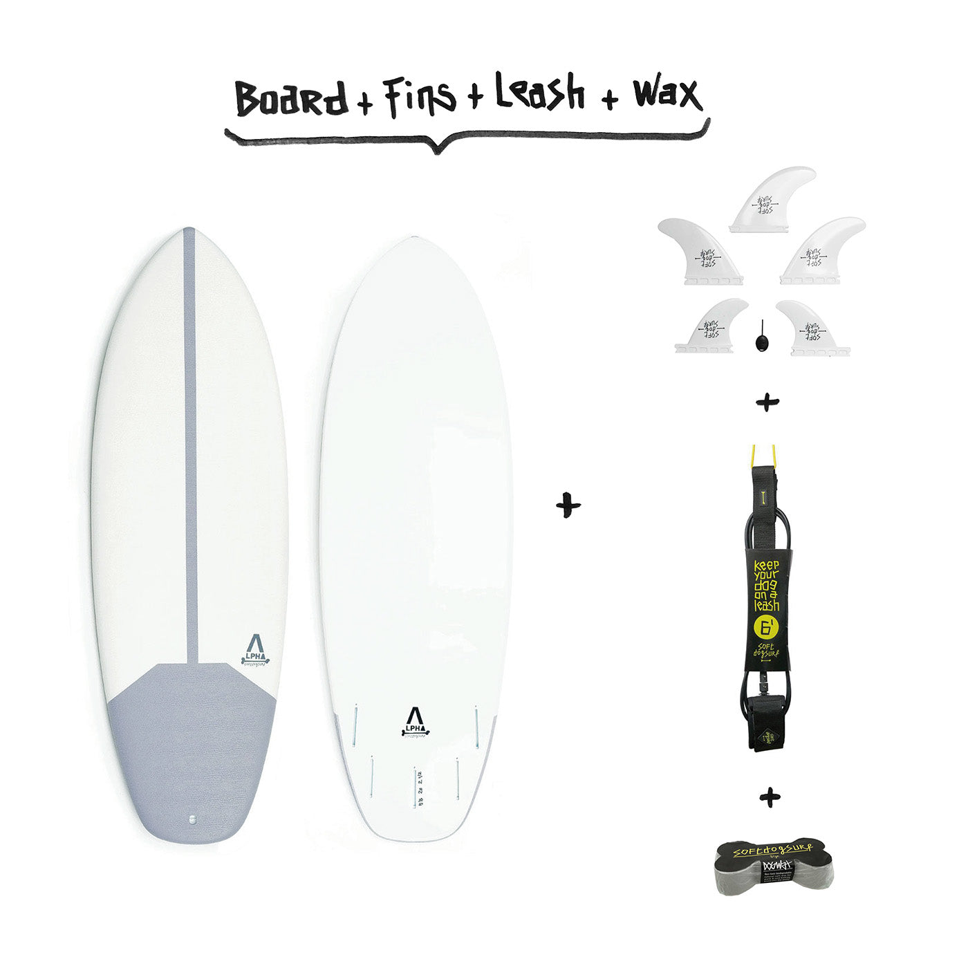 <transcy>Alpha 5'8 | Soft Top Surfboard</transcy>