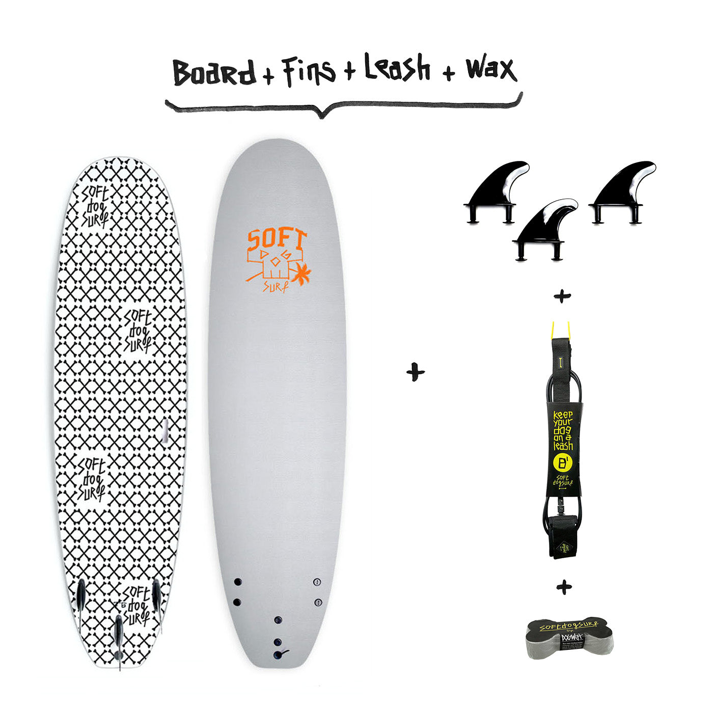<transcy>Skooldog 7'6 | Soft Top Surfboard | PRE ORDER</transcy>